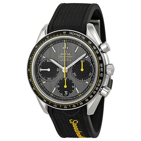 omega speedmaster racing automatic chronograph men's watch 32632405006001|Speedmaster Racing 40 mm, steel on rubber strap .